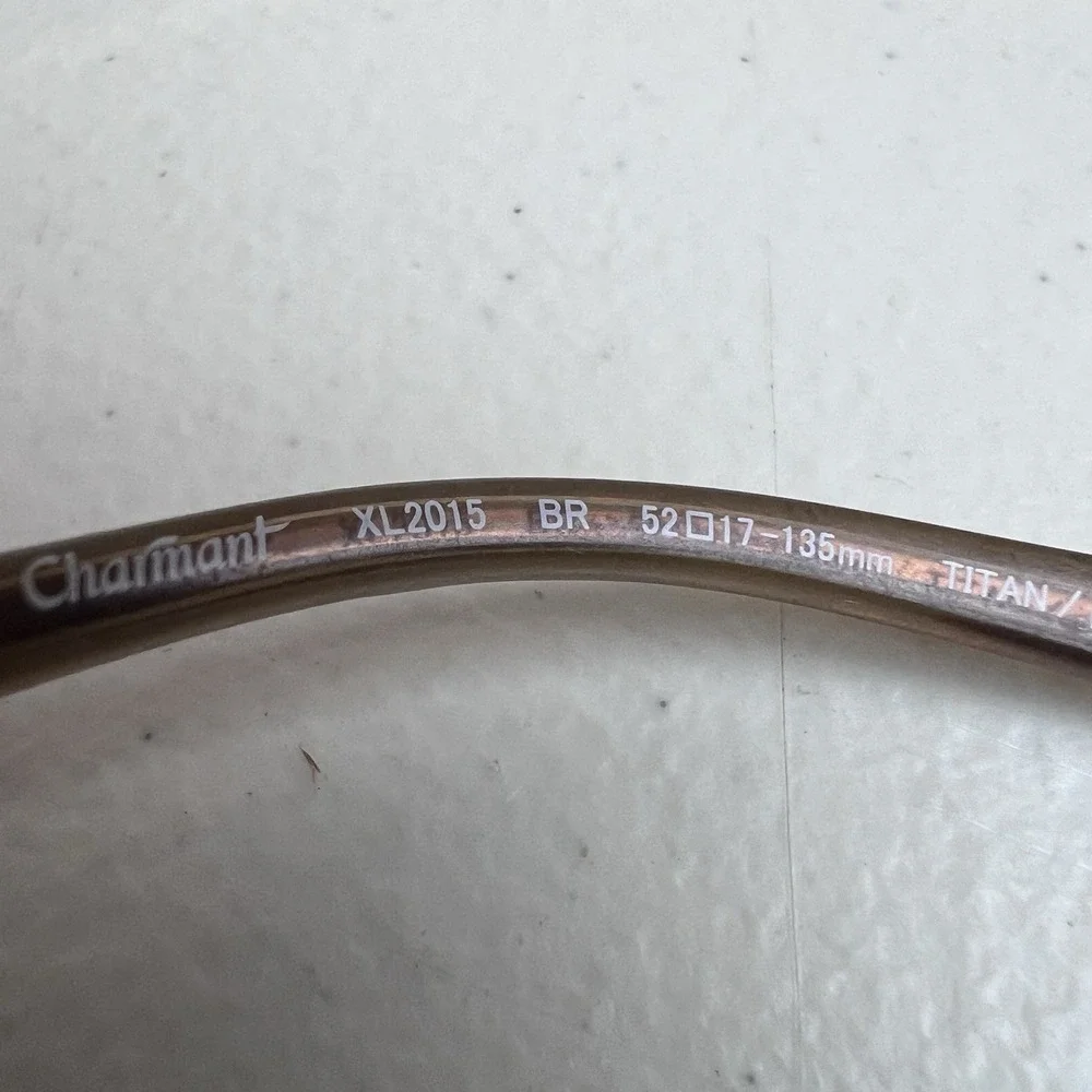 CHARMANT LINEART XL2015‎ Titan Japan Brown Half Rim Eyeglasses Frame 52-17-135